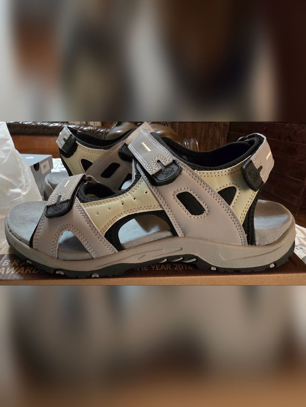 Comfort Men's Gray Outdoor Sandals